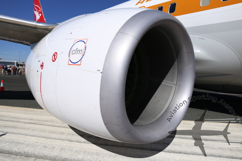 CFM International CFM56-7B24E engine mounted on Qantas (VH-XZP) Boeing 737-838(WL)