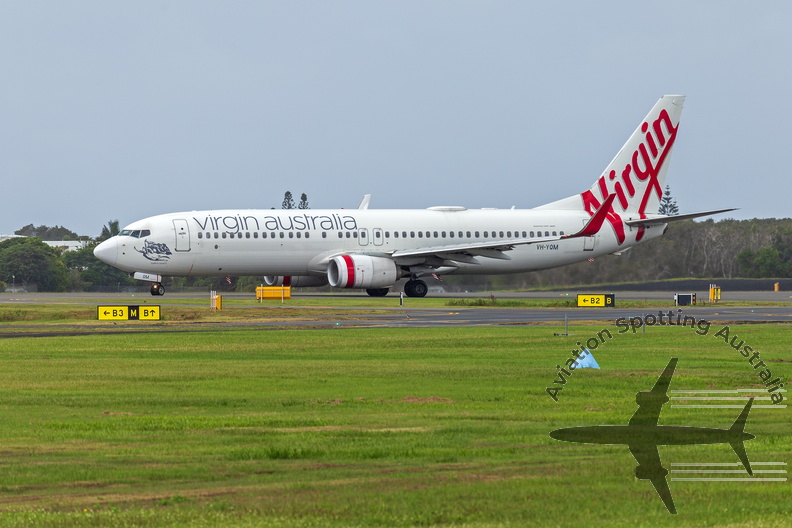 Virgin Australia (VH-YQM) Boeing 737-8FE(WL) taxiing at Sunshine Coast Airport