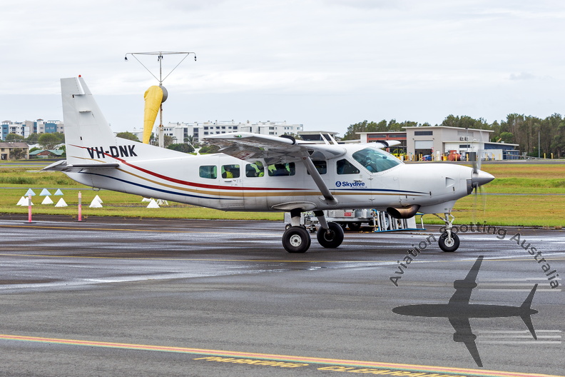 Skydive Australia (VH-DNK) Cessna 208 Caravan taxiing at Sunshine Coast Airport