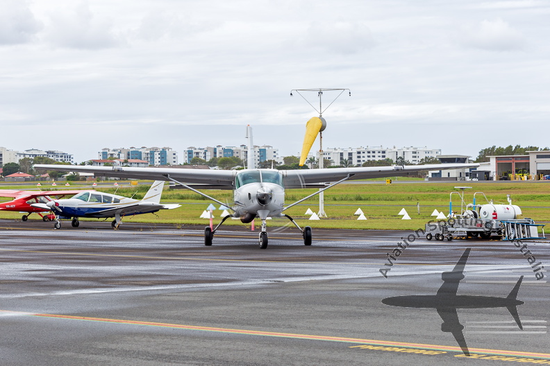 Skydive Australia (VH-DNK) Cessna 208 Caravan taxiing at Sunshine Coast Airport