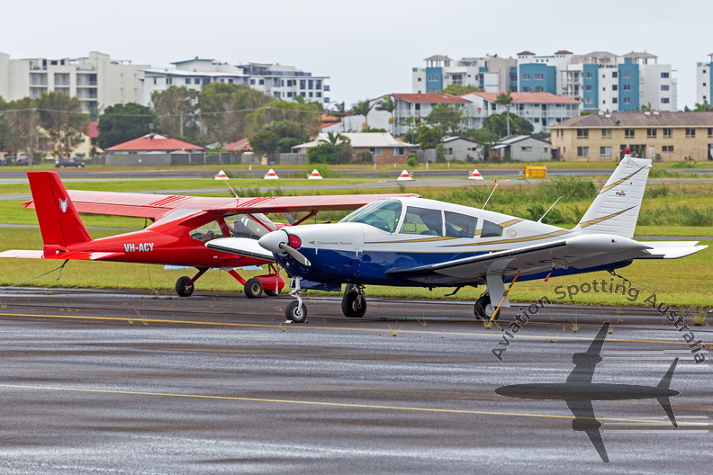 Piper PA-28R-180 Cherokee Arrow (VH-ASU) and Aeroprakt A32 Vixxen (VH-ACY) at Sunshine Coast Airport