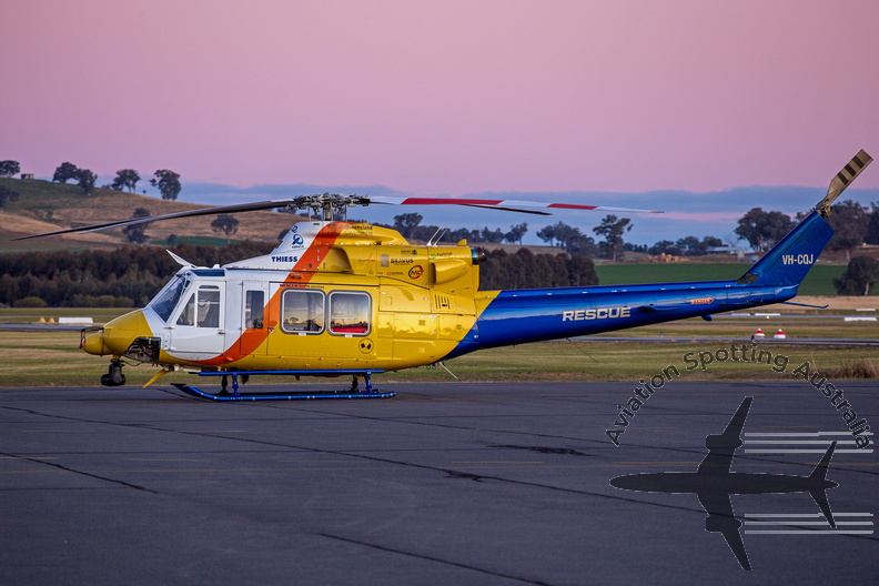 Babcock Mission Critical Services Australasia (VH-CQJ) Bell 412EP at Wagga Wagga Airport