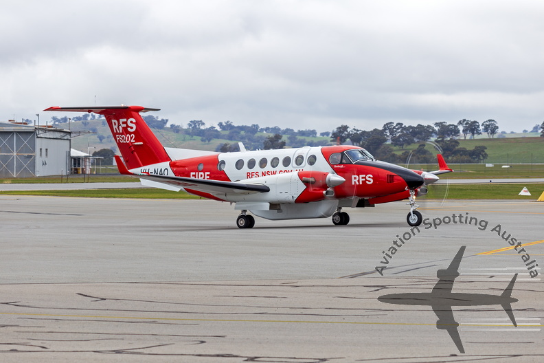 NSW Rural Fire Service, operated by Coulson Aviation, (VH-NAO) Beech King Air 350CER at Wagga Wagga Airport